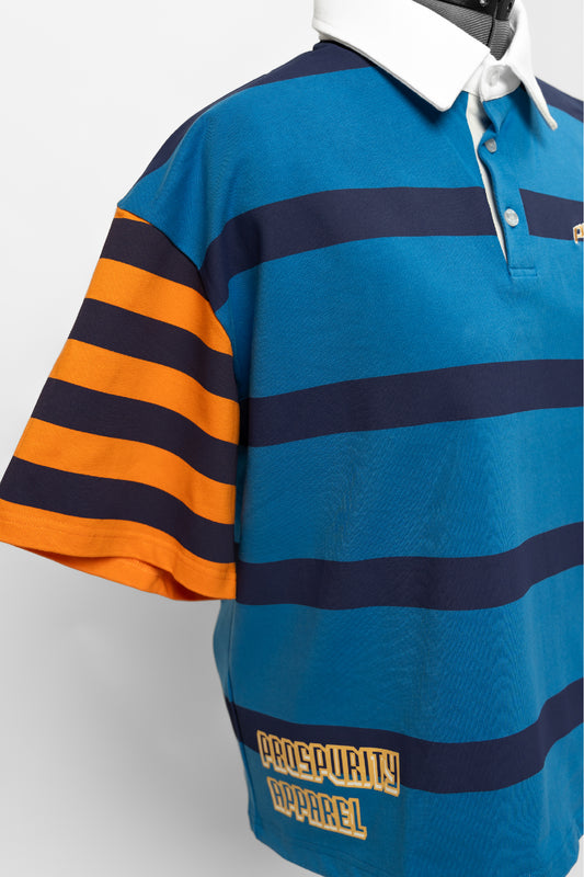 VIVID Rugby Shirt Dark Blue/ Light Blue Body