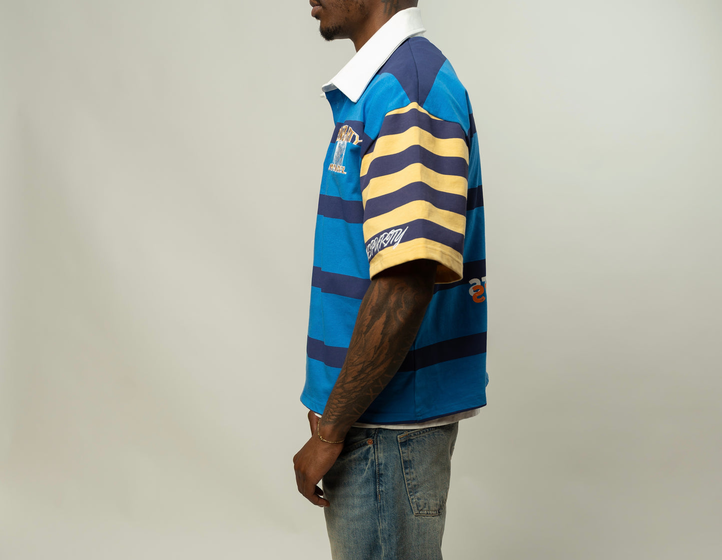 VIVID Rugby Shirt Dark Blue/ Light Blue Body